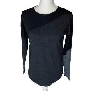 Smartwool Women's Shadow Pine Colorblock Sweater Charcoal Heather XS